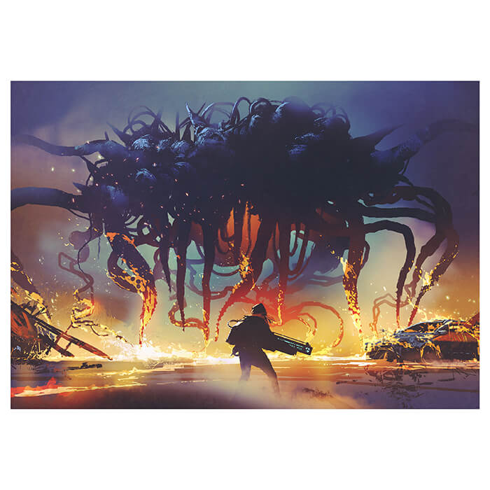 Fototapete Anime Kampf Monster Feuer M5845 - Bild 2 Fototapete Anime Kampf Monster Feuer M5845 - Bild 2