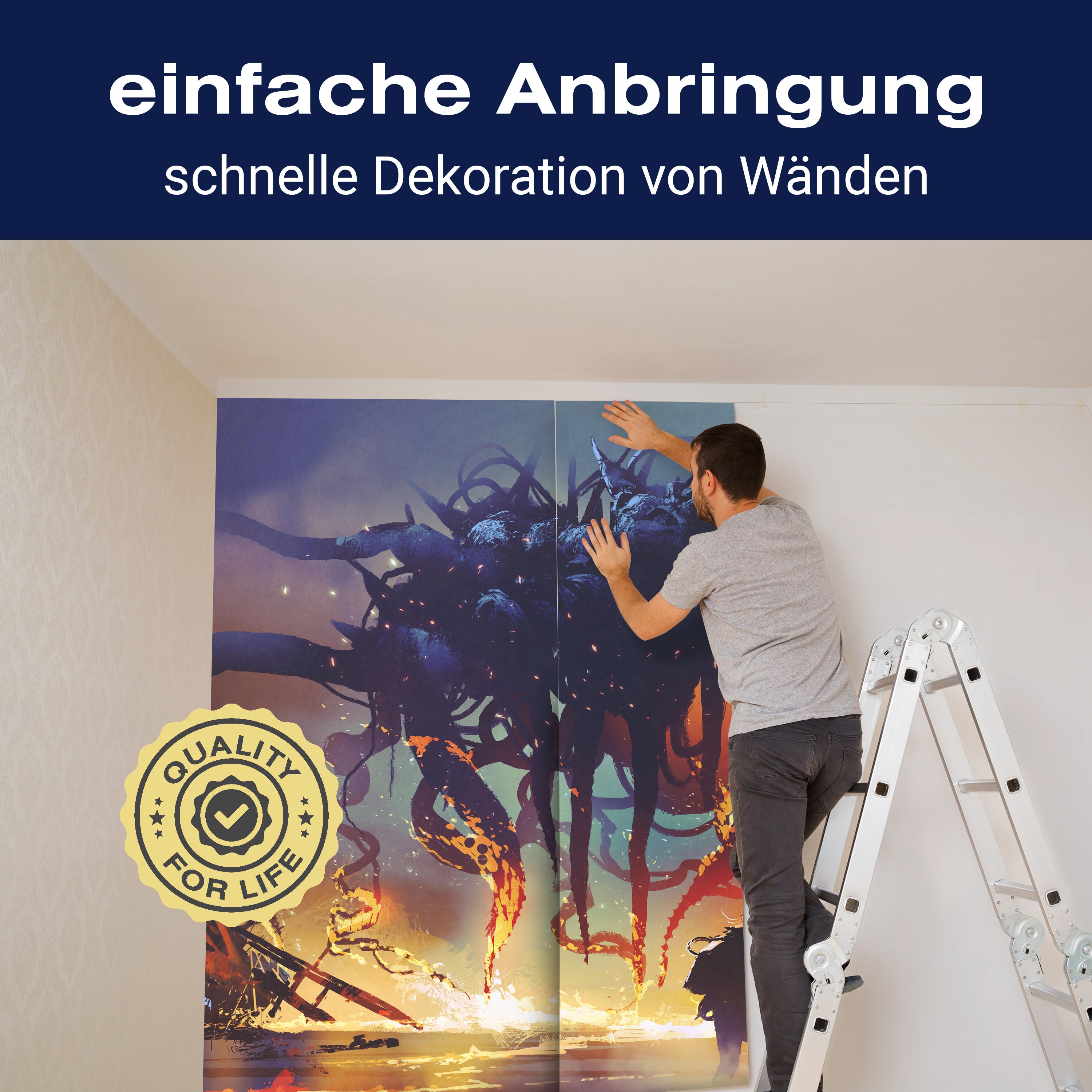 Fototapete Anime Kampf Monster Feuer M5845 - Bild 3 Fototapete Anime Kampf Monster Feuer M5845 - Bild 3