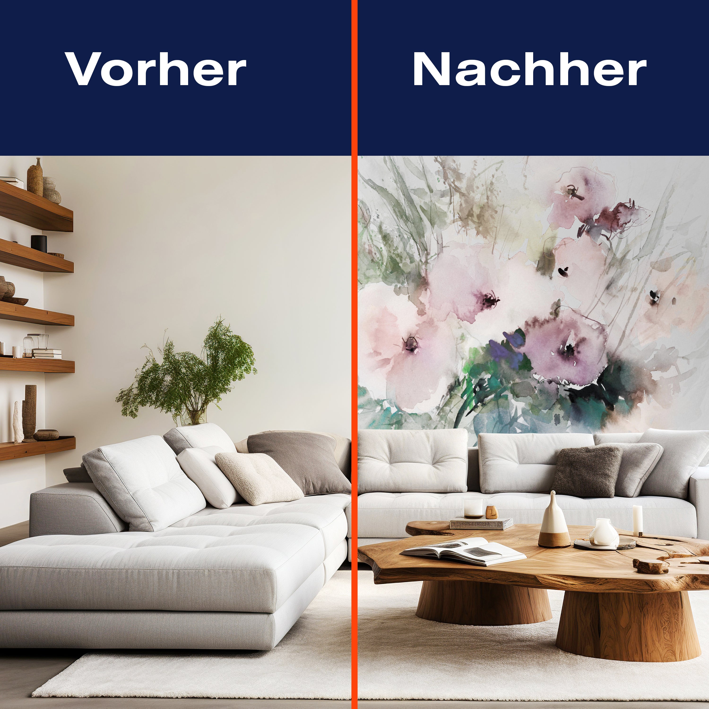 Fototapete Blumen Aquarell Vintage M5866 - Bild 9 Fototapete Blumen Aquarell Vintage M5866 - Bild 9