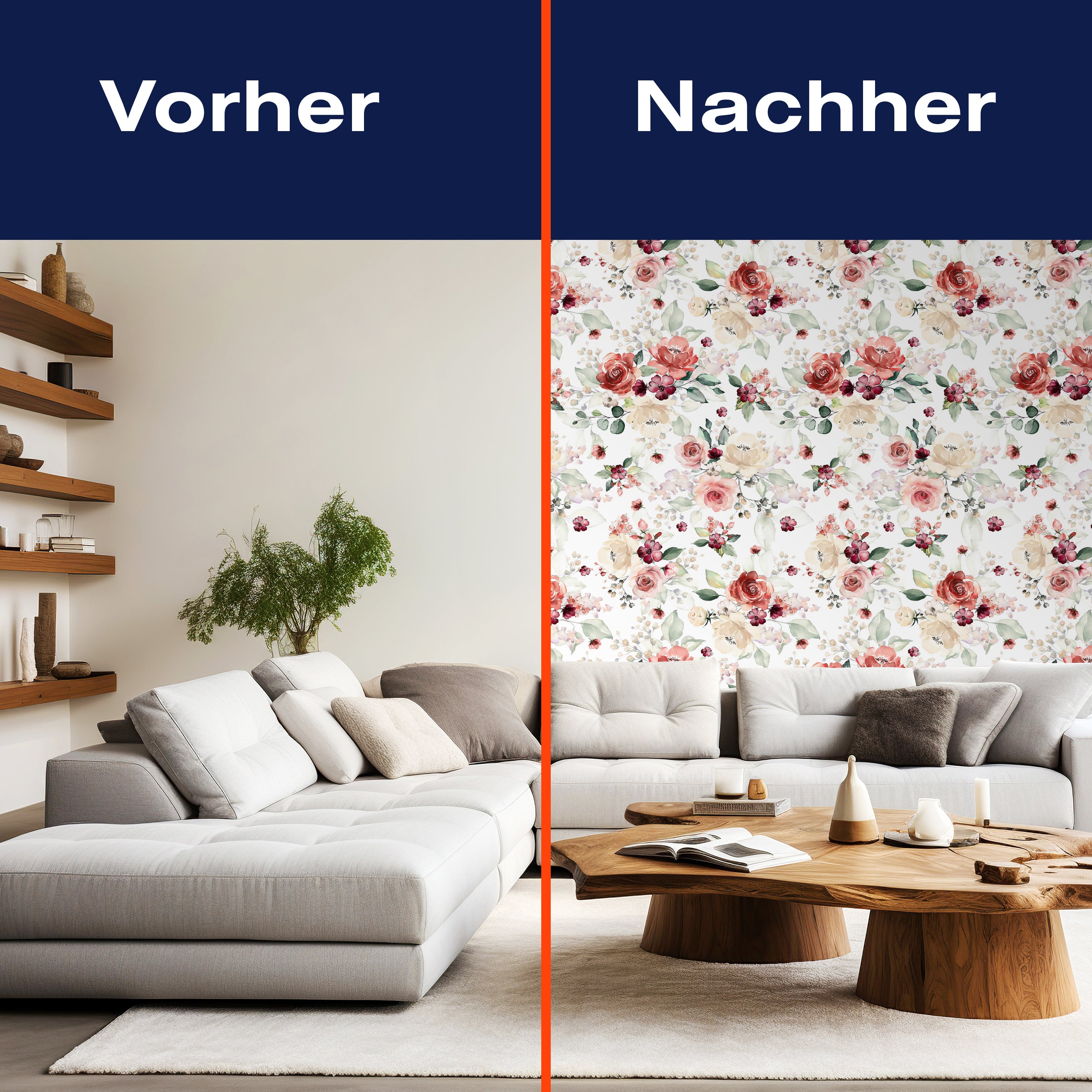 Fototapete Muster Rosen Rot M5874 - Bild 9 Fototapete Muster Rosen Rot M5874 - Bild 9