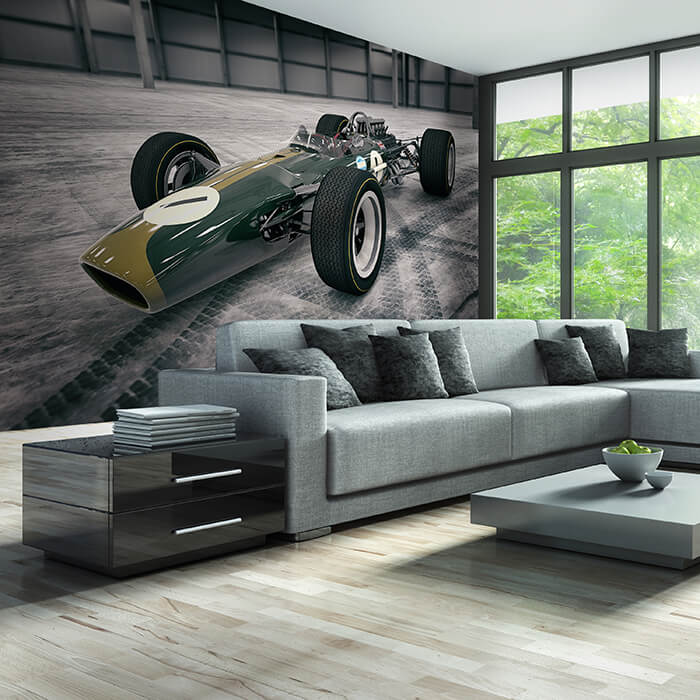 Fototapete Grüner Oldtimer Rennwagen M5892 - Bild 1 Fototapete Grüner Oldtimer Rennwagen M5892 - Bild 1