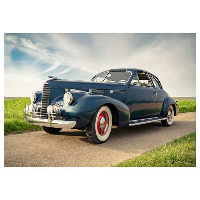 Fototapete Blauer Oldtimer auf Weg M5896 - Bild 2 Fototapete Blauer Oldtimer auf Weg M5896 - Bild 2