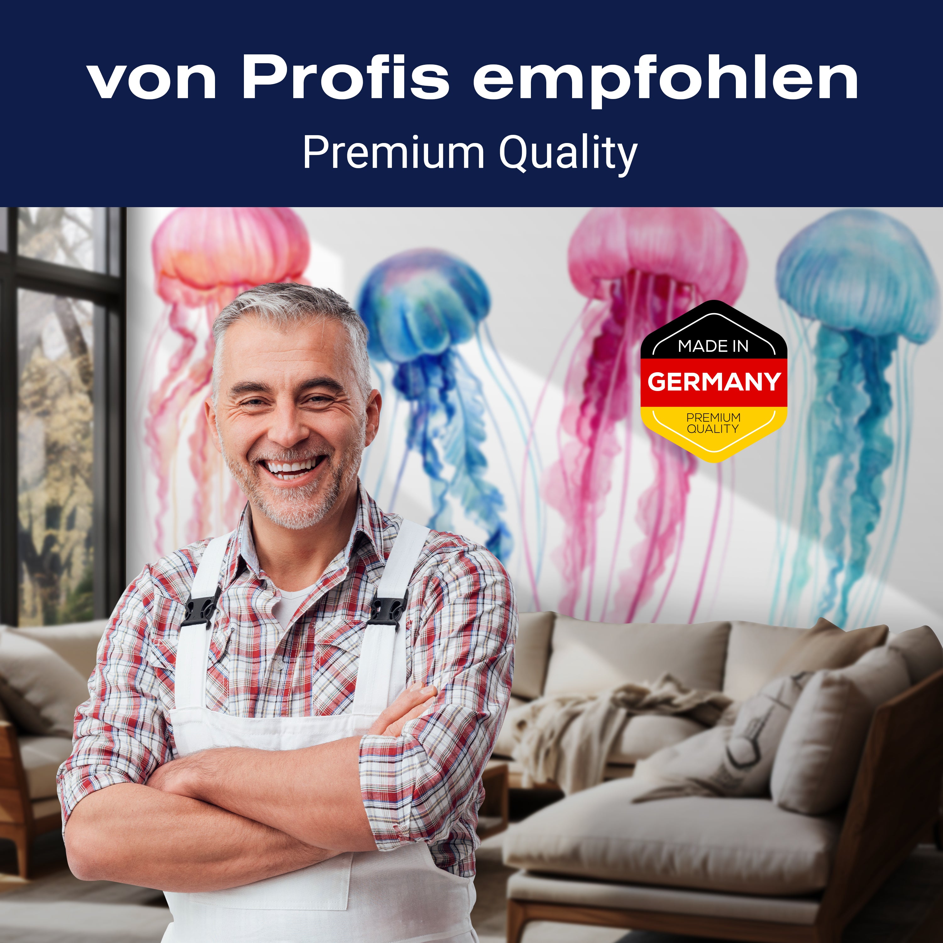 Fototapete Quallen Aquarell Bunt M5915 - Bild 5 Fototapete Quallen Aquarell Bunt M5915 - Bild 5