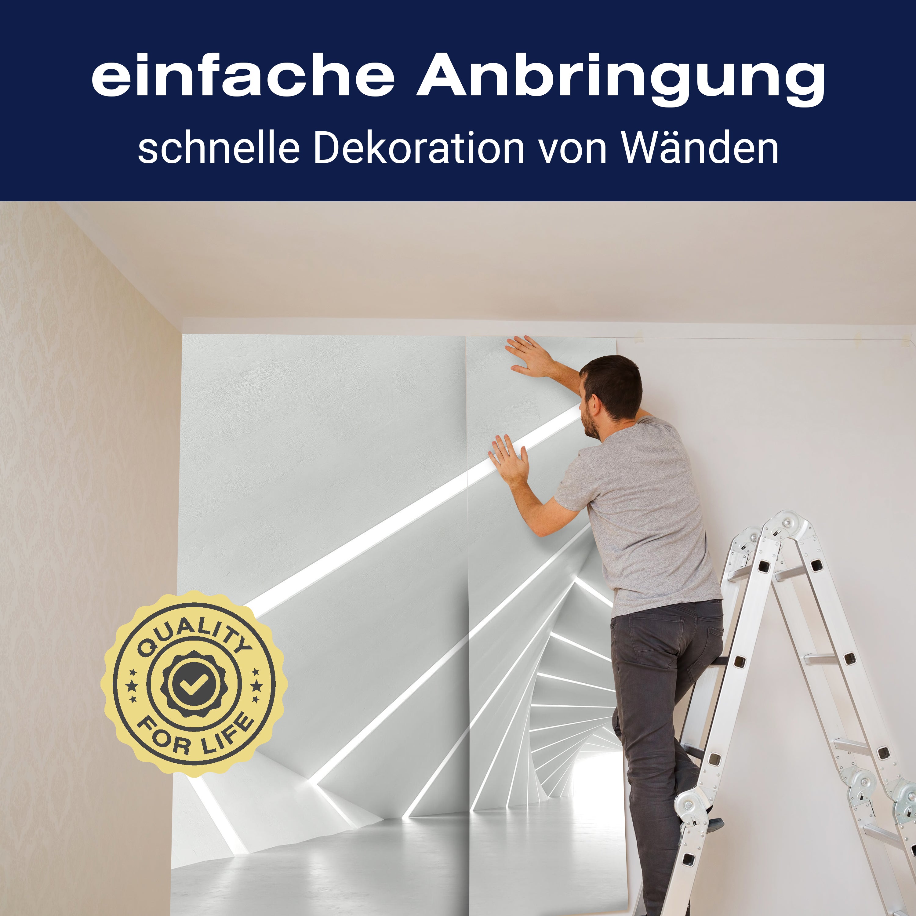 Fototapete 3D Effekt Geometrischer Tunnel M5918 - Bild 3 Fototapete 3D Effekt Geometrischer Tunnel M5918 - Bild 3