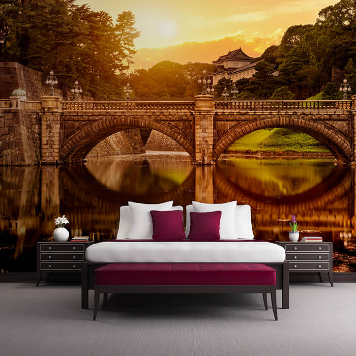 Fototapete Japanischer Stil Brücke M5932 - Bild 1 Fototapete Japanischer Stil Brücke M5932 - Bild 1