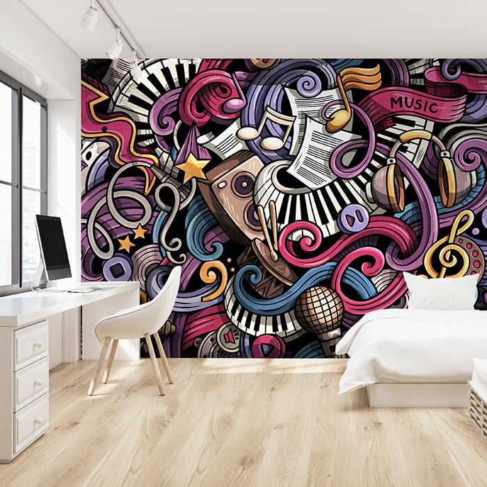 Fototapete Streetart Musik Klavier M5936 - Bild 1 Fototapete Streetart Musik Klavier M5936 - Bild 1