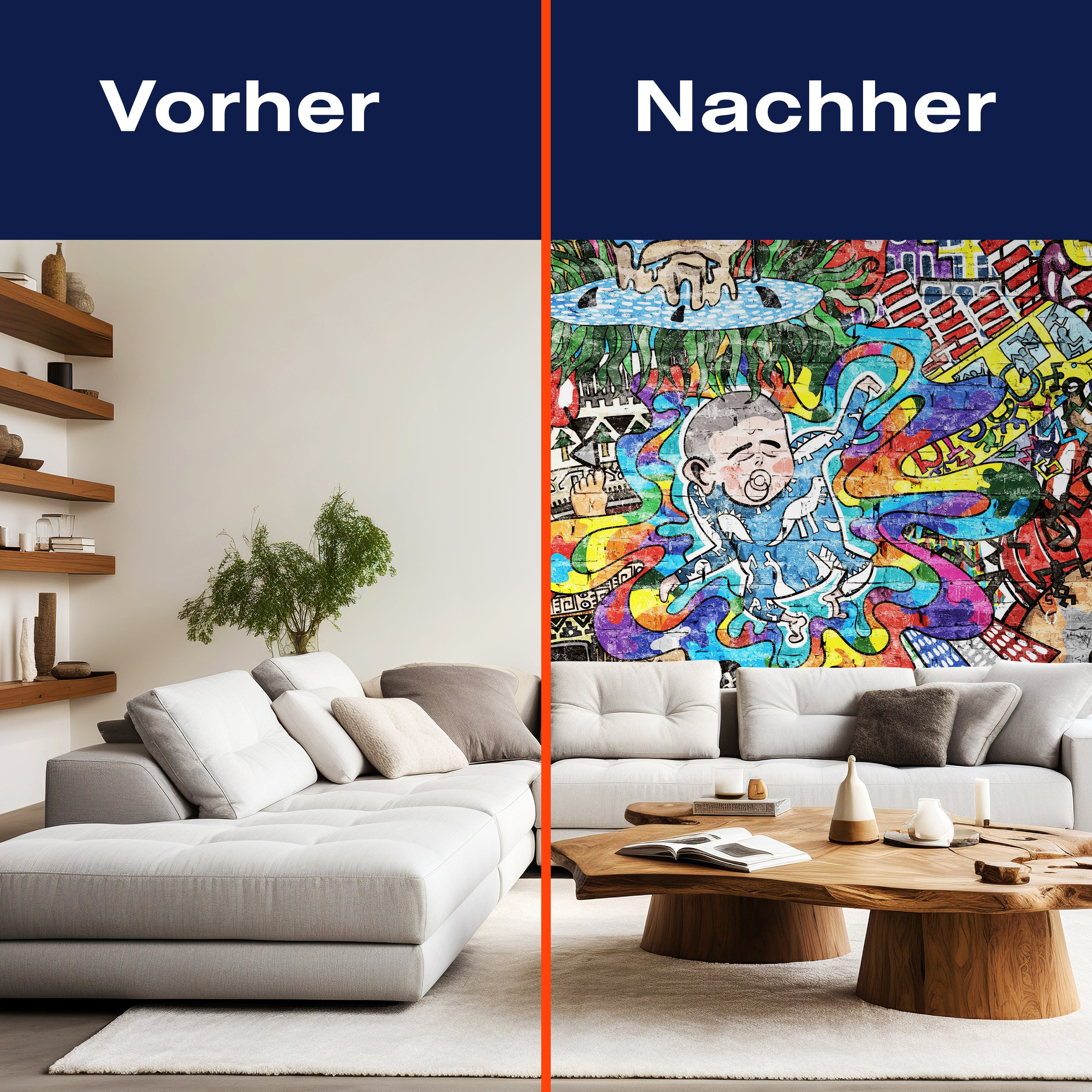 Fototapete Streetart Verrücktes Baby M5937 - Bild 9 Fototapete Streetart Verrücktes Baby M5937 - Bild 9