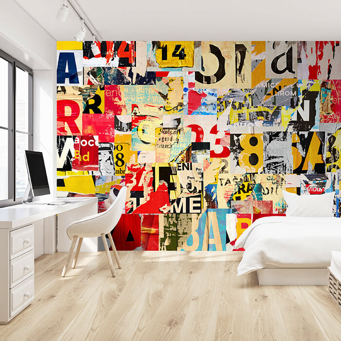 Fototapete Streetart Buchstaben und Zahlen M5942 - Bild 1 Fototapete Streetart Buchstaben und Zahlen M5942 - Bild 1