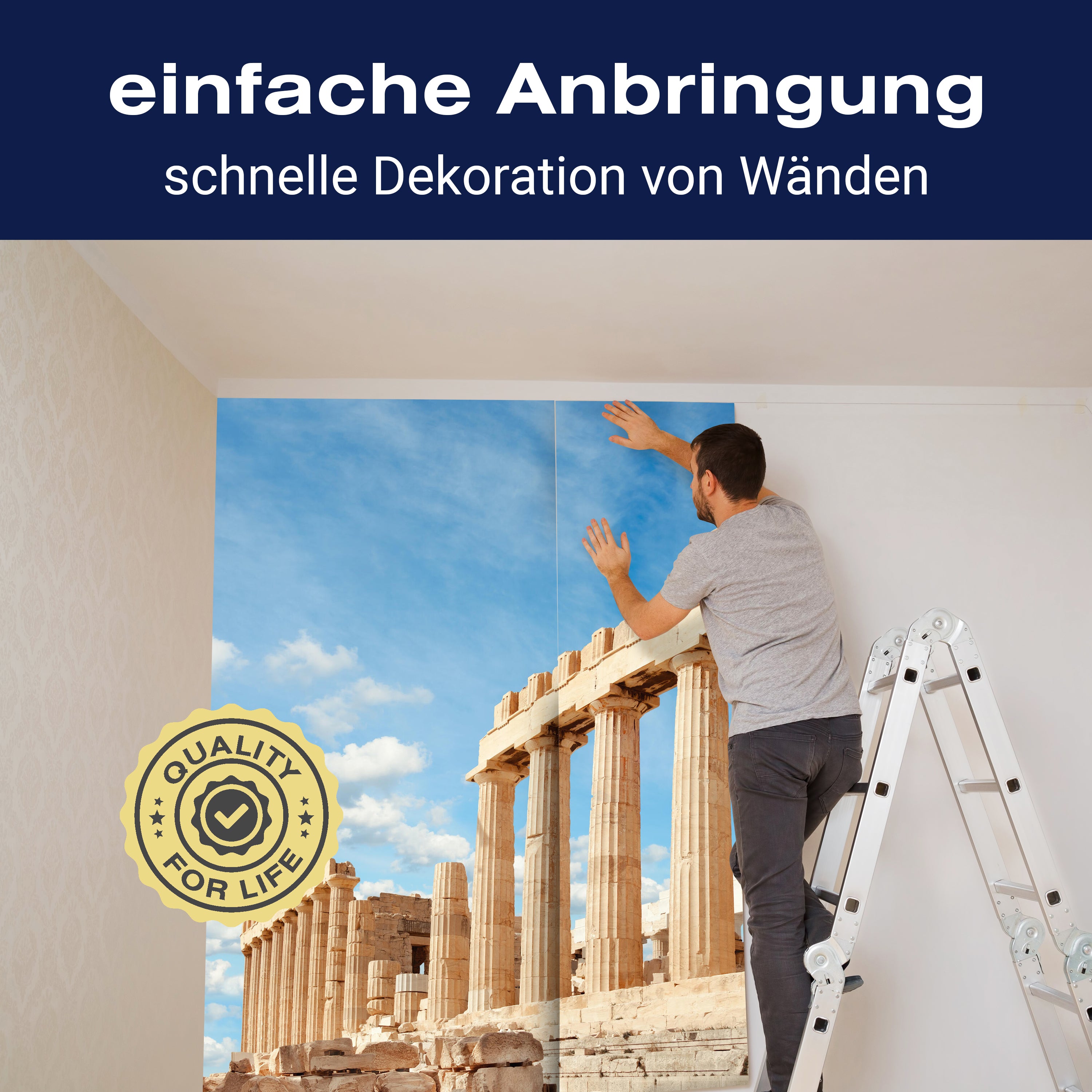 Fototapete Griechische Ruine mit blauem Himmel M5950 - Bild 3 Fototapete Griechische Ruine mit blauem Himmel M5950 - Bild 3