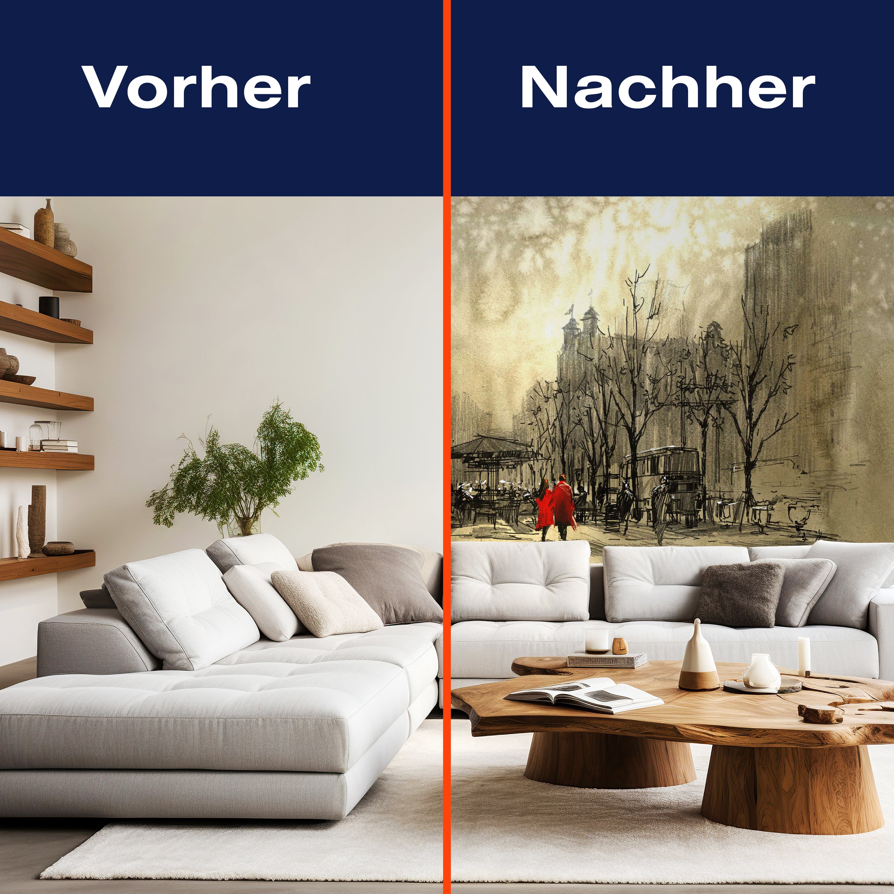 Fototapete Gemälde Menschen in einer Stadt M5988 - Bild 9 Fototapete Gemälde Menschen in einer Stadt M5988 - Bild 9