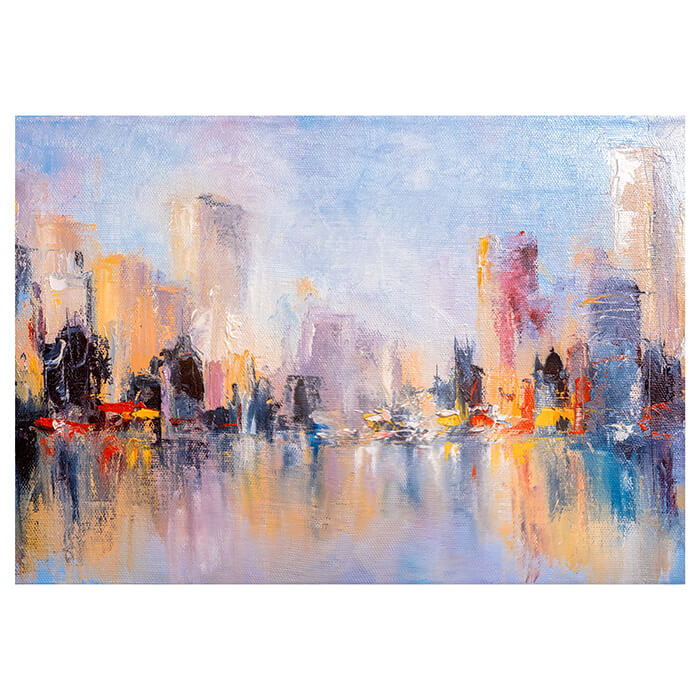 Fototapete Gemälde Stadt mit Wasser M5993 - Bild 2 Fototapete Gemälde Stadt mit Wasser M5993 - Bild 2