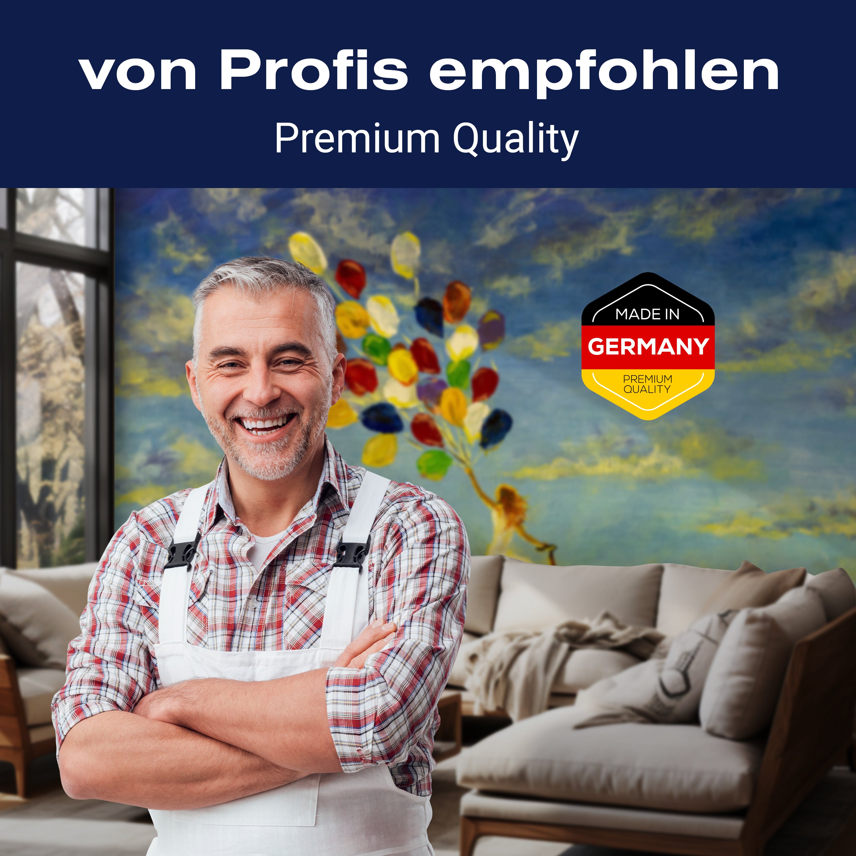 Fototapete Gemälde Frau mit Luftballons auf Fahrrad M5996 - Bild 5 Fototapete Gemälde Frau mit Luftballons auf Fahrrad M5996 - Bild 5