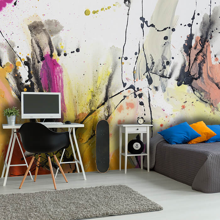 Fototapete Gemälde mit Bunte Farbkleckse M5997 - Bild 1 Fototapete Gemälde mit Bunte Farbkleckse M5997 - Bild 1
