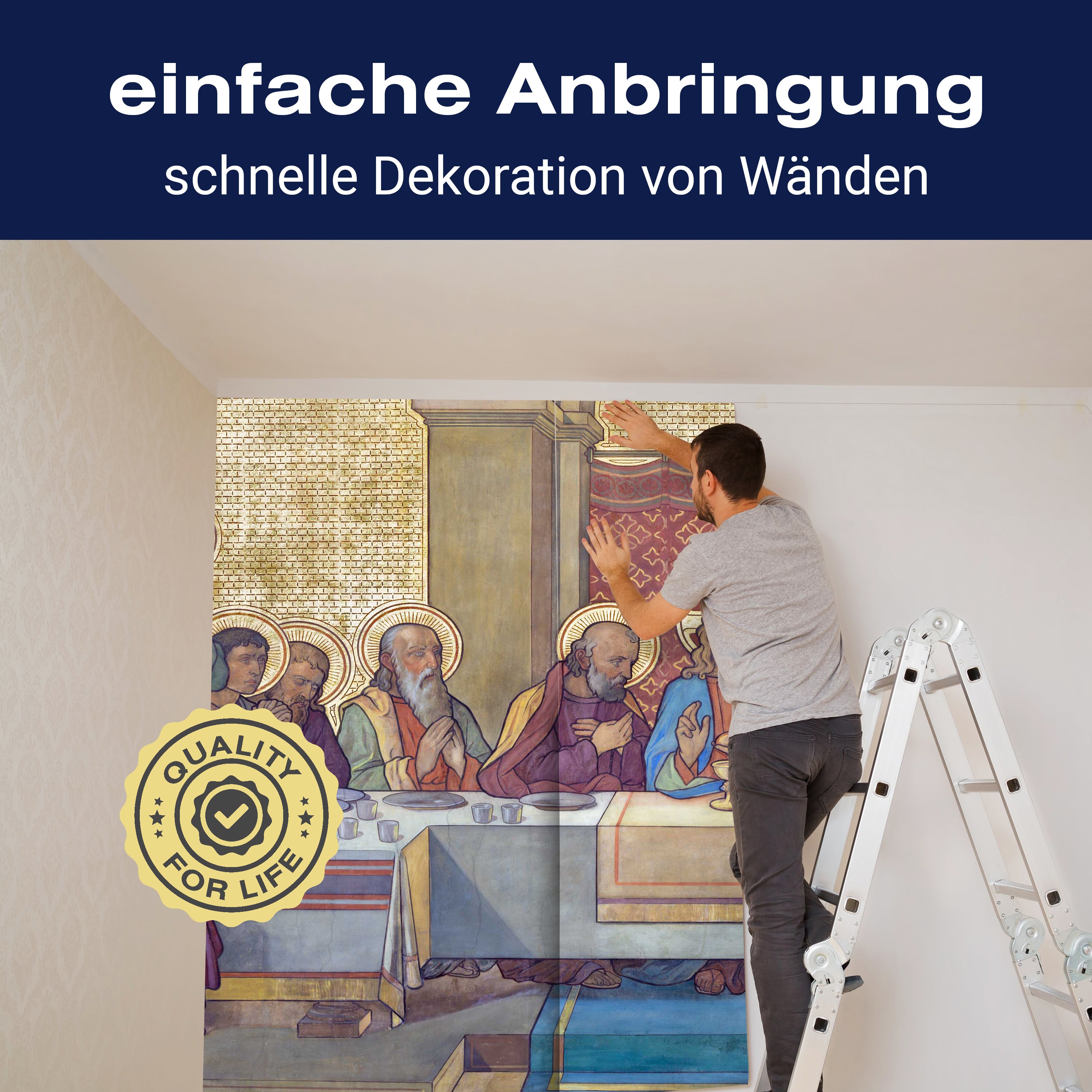 Fototapete Gemälde Jesus und Jünger an Tafel M6006 - Bild 3 Fototapete Gemälde Jesus und Jünger an Tafel M6006 - Bild 3