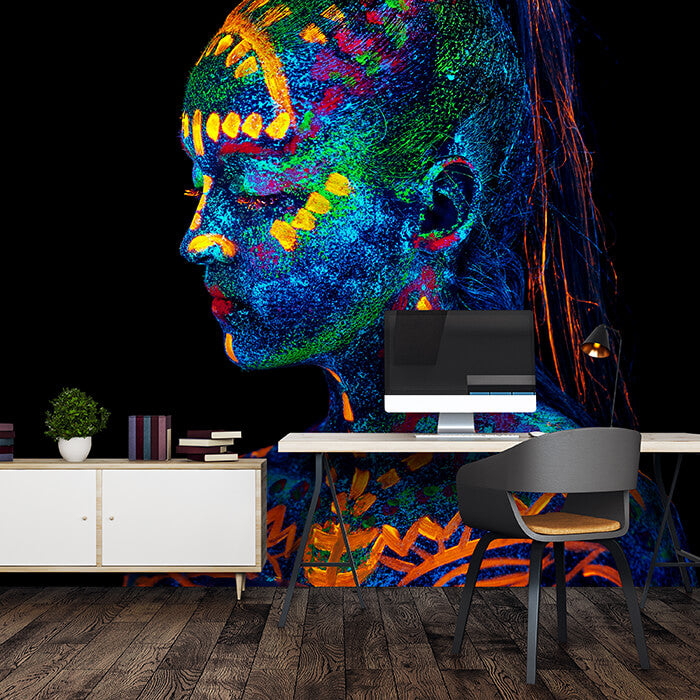 Fototapete Frau Neon Farben am Körper M6008 - Bild 1 Fototapete Frau Neon Farben am Körper M6008 - Bild 1