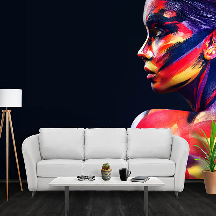 Fototapete Frau mit bemalten Körper M6011 - Bild 1 Fototapete Frau mit bemalten Körper M6011 - Bild 1