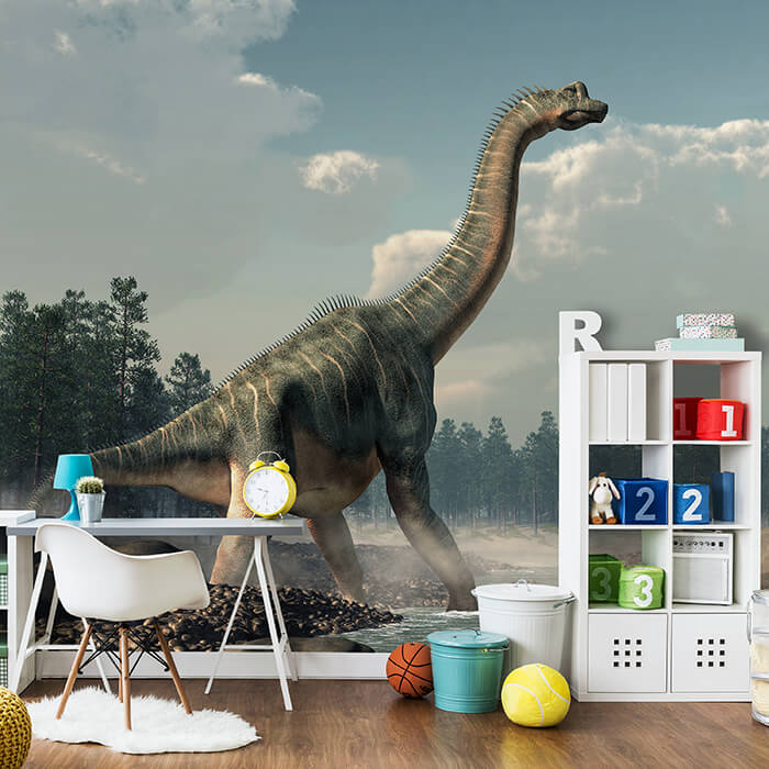 Fototapete Brachiosaurus Dino im Wasser M6019 - Bild 1 Fototapete Brachiosaurus Dino im Wasser M6019 - Bild 1