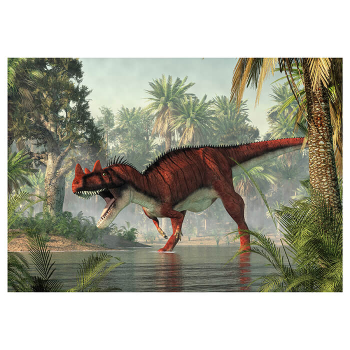 Fototapete Ceratosaurus im Wasser mit Palmen M6022 - Bild 2 Fototapete Ceratosaurus im Wasser mit Palmen M6022 - Bild 2