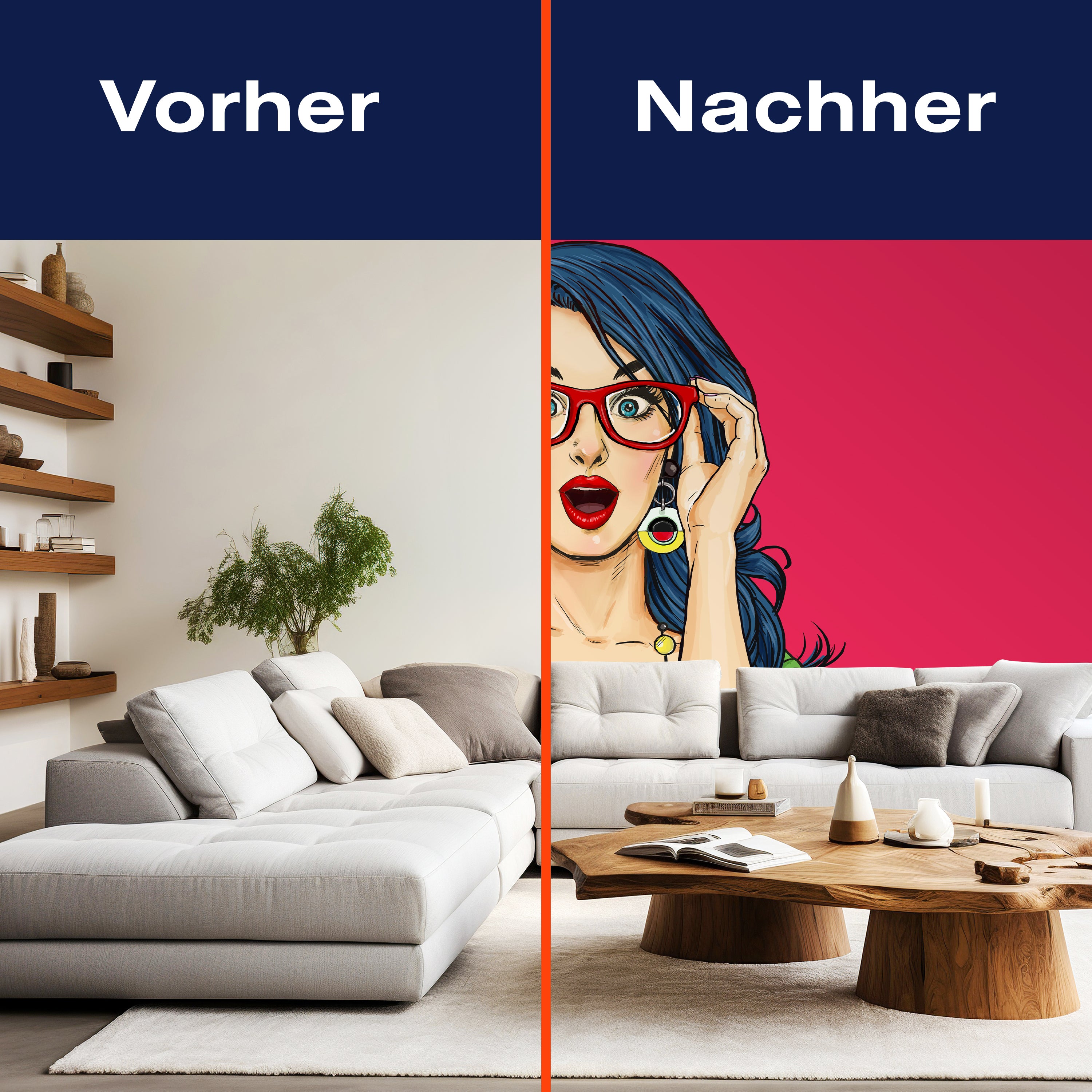 Fototapete Frau in Popart Style M6026 - Bild 9 Fototapete Frau in Popart Style M6026 - Bild 9