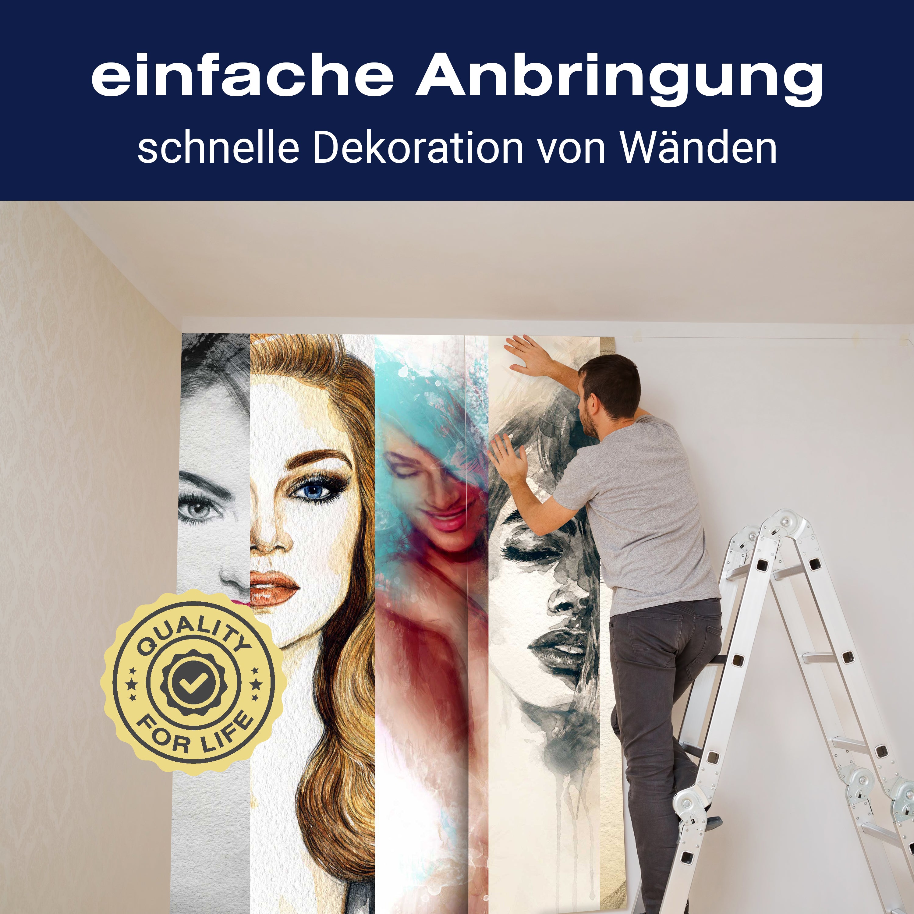 Fototapete Verschiedene Frauen Maltechniken M6056 - Bild 3 Fototapete Verschiedene Frauen Maltechniken M6056 - Bild 3