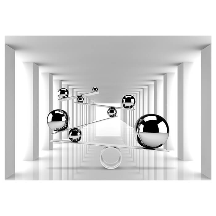 Fototapete 3D Kugeln Tunnel Flur M6087 - Bild 2 Fototapete 3D Kugeln Tunnel Flur M6087 - Bild 2