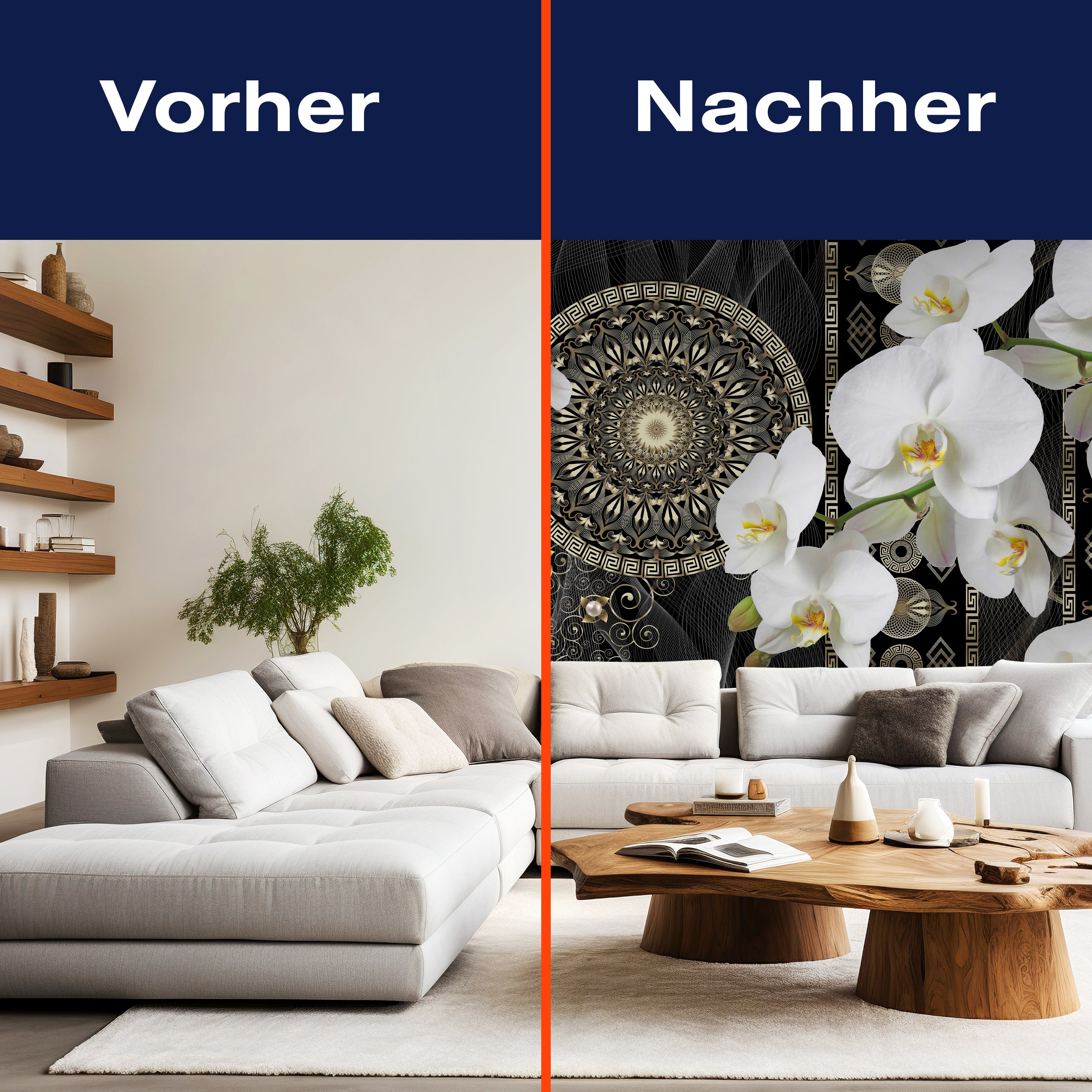 Fototapete Blüten Blumen Orchideen Mandala Wellness M6114 - Bild 9 Fototapete Blüten Blumen Orchideen Mandala Wellness M6114 - Bild 9