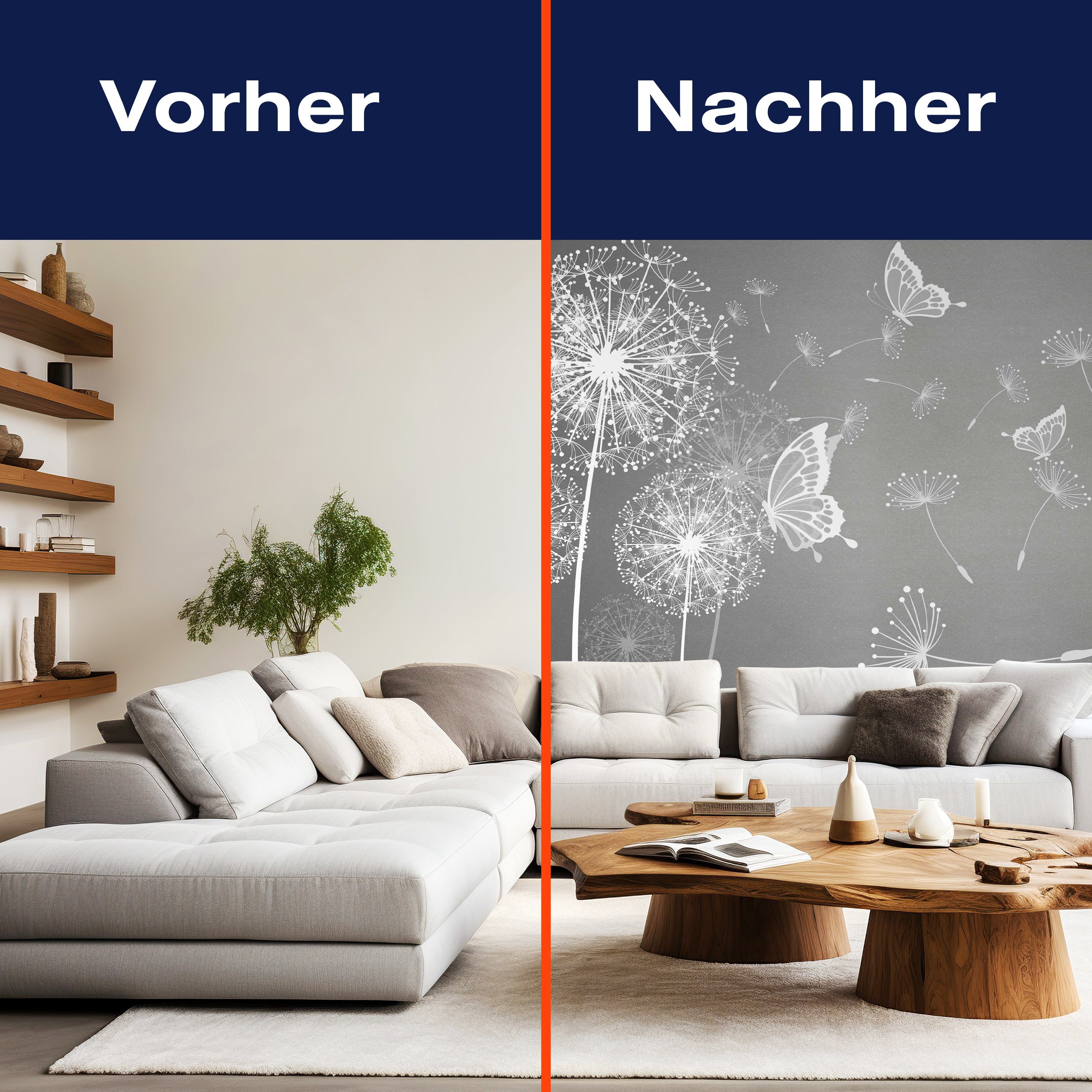 Fototapete Pusteblumen mit Schmetterlingen M6119 - Bild 9 Fototapete Pusteblumen mit Schmetterlingen M6119 - Bild 9