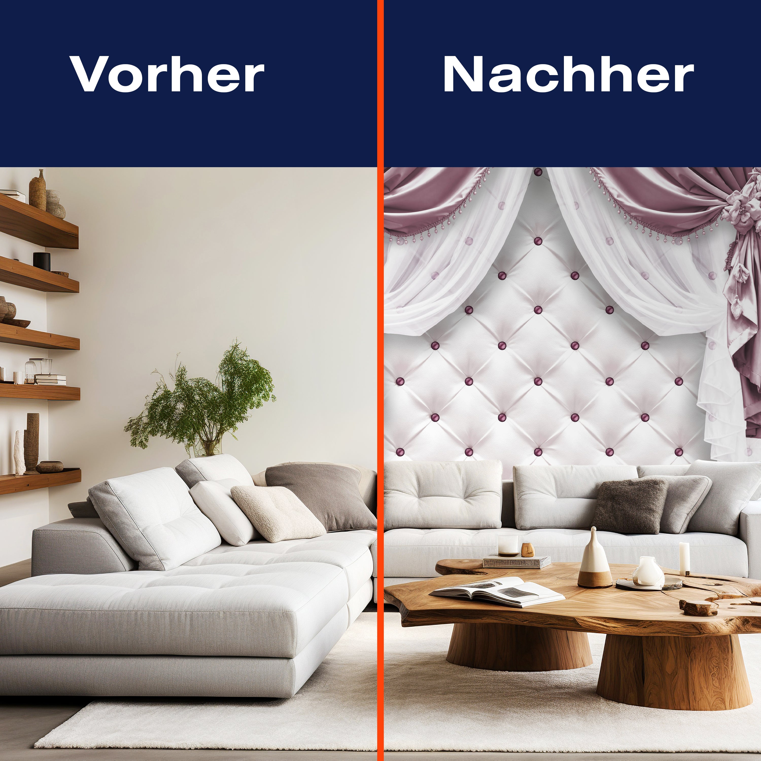 Fototapete Vorhänge mit Blumen und Perlen M6128 - Bild 9 Fototapete Vorhänge mit Blumen und Perlen M6128 - Bild 9