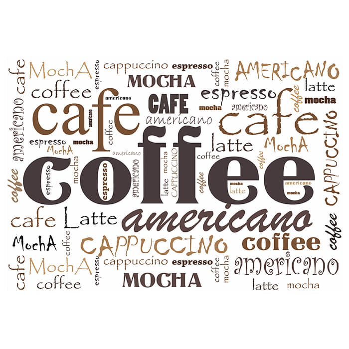 Fototapete Kaffee Schrift Wörter M6153 - Bild 2 Fototapete Kaffee Schrift Wörter M6153 - Bild 2