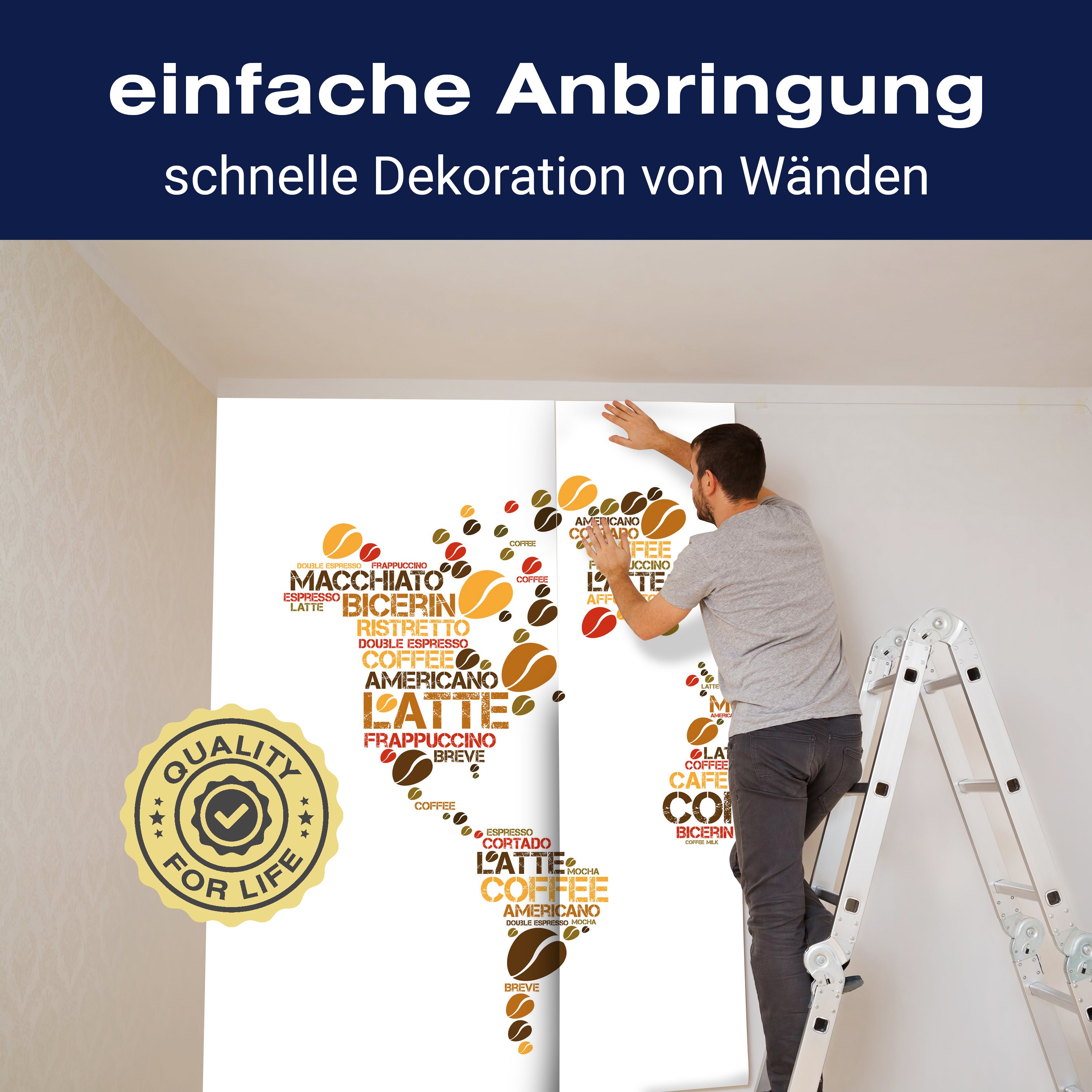 Fototapete Weltkarte Kaffee Küche M6155 - Bild 3 Fototapete Weltkarte Kaffee Küche M6155 - Bild 3