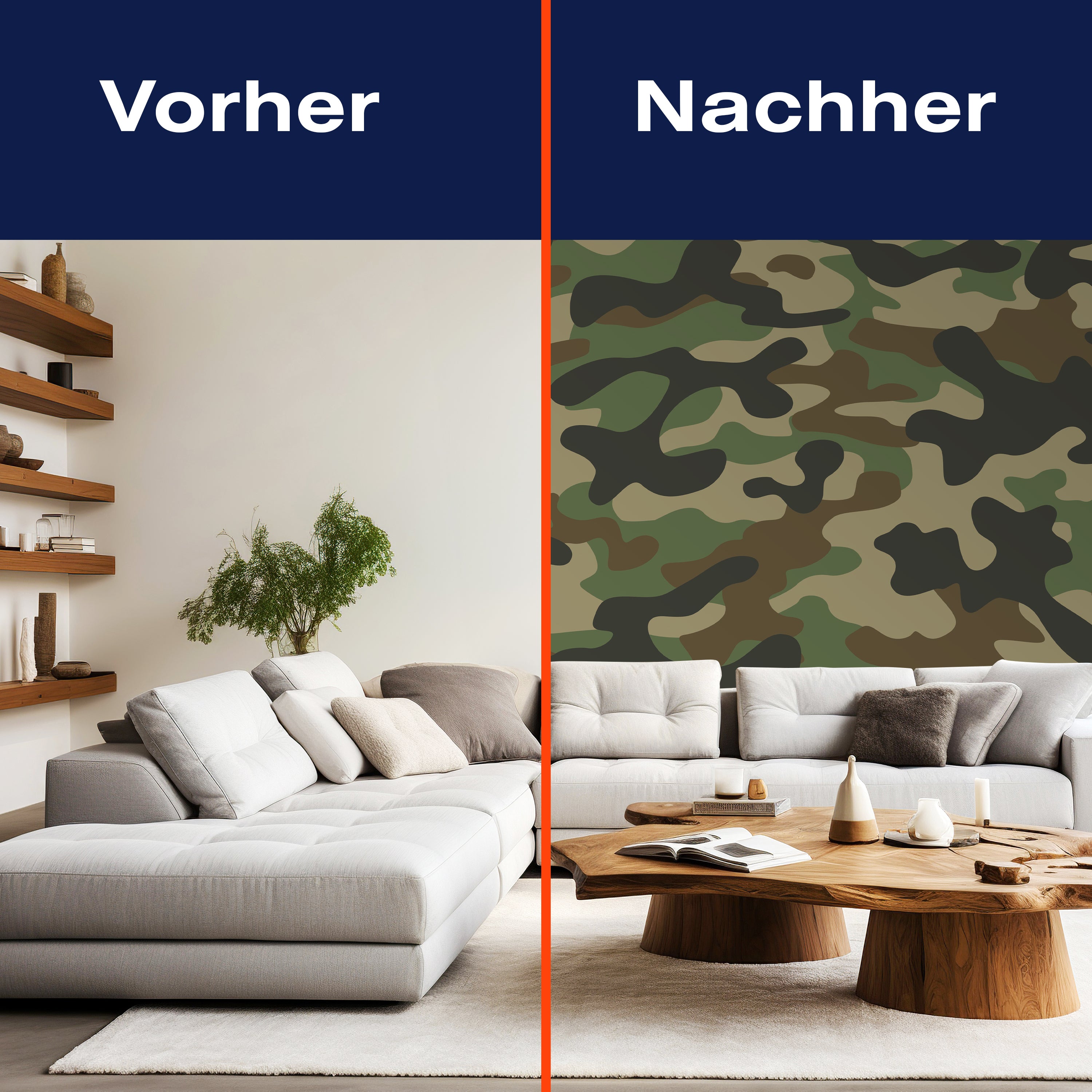 Fototapete Flecktarn Tarn khaki M6169 - Bild 9 Fototapete Flecktarn Tarn khaki M6169 - Bild 9