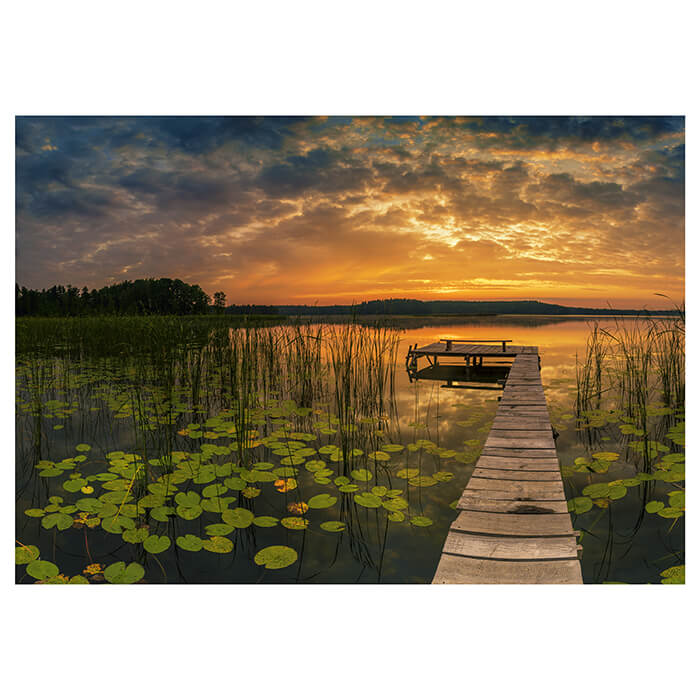 Fototapete See Steg Natur Seerosen M6194 - Bild 2 Fototapete See Steg Natur Seerosen M6194 - Bild 2
