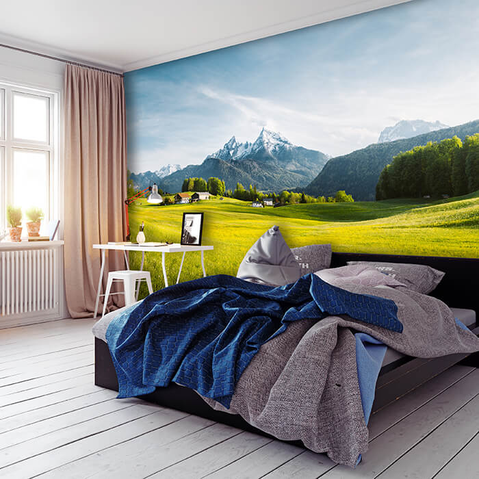 Fototapete Wiese Berge Gebirge M6196 - Bild 1 Fototapete Wiese Berge Gebirge M6196 - Bild 1