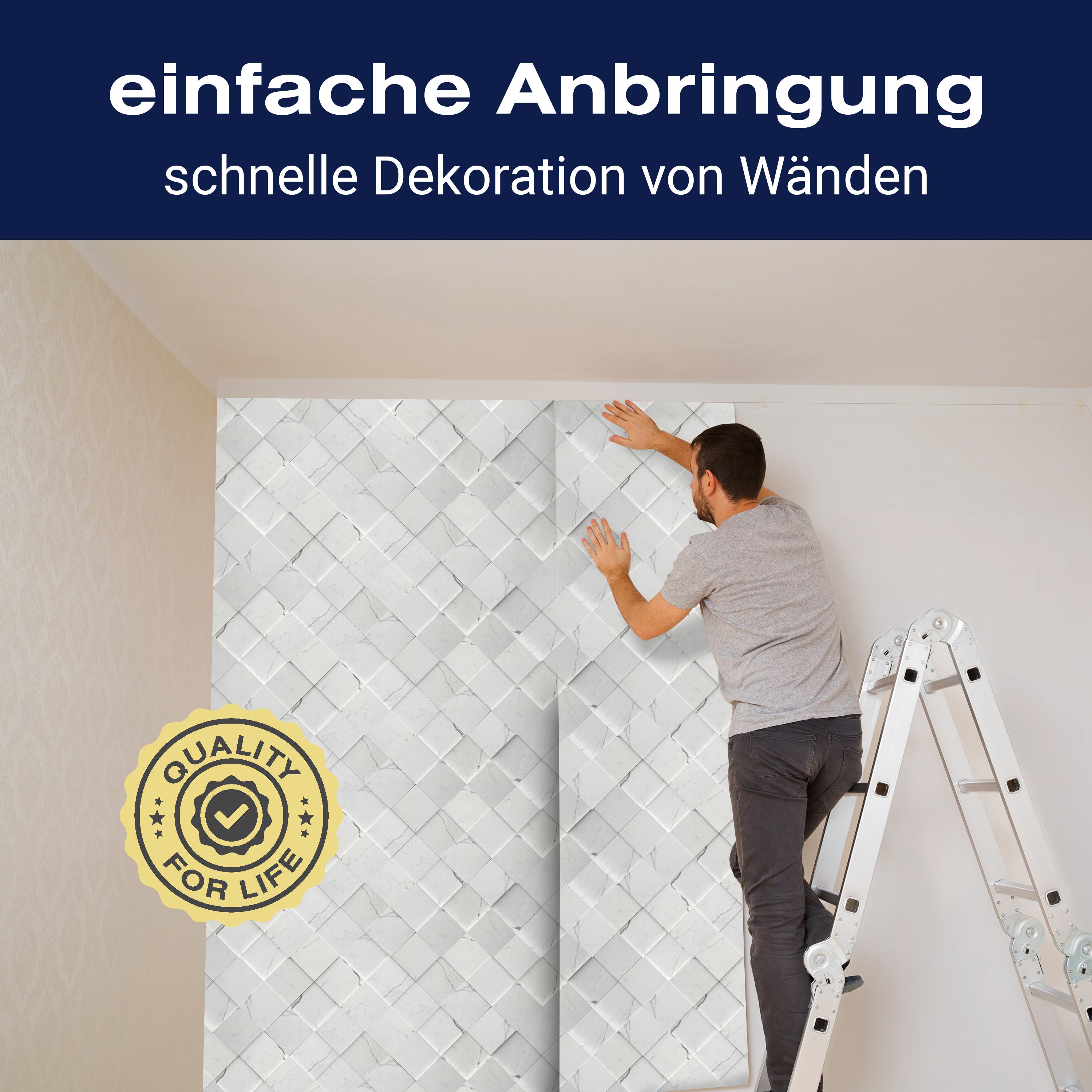 Fototapete 3D Effekt Marmor Dekor M6202 - Bild 3 Fototapete 3D Effekt Marmor Dekor M6202 - Bild 3