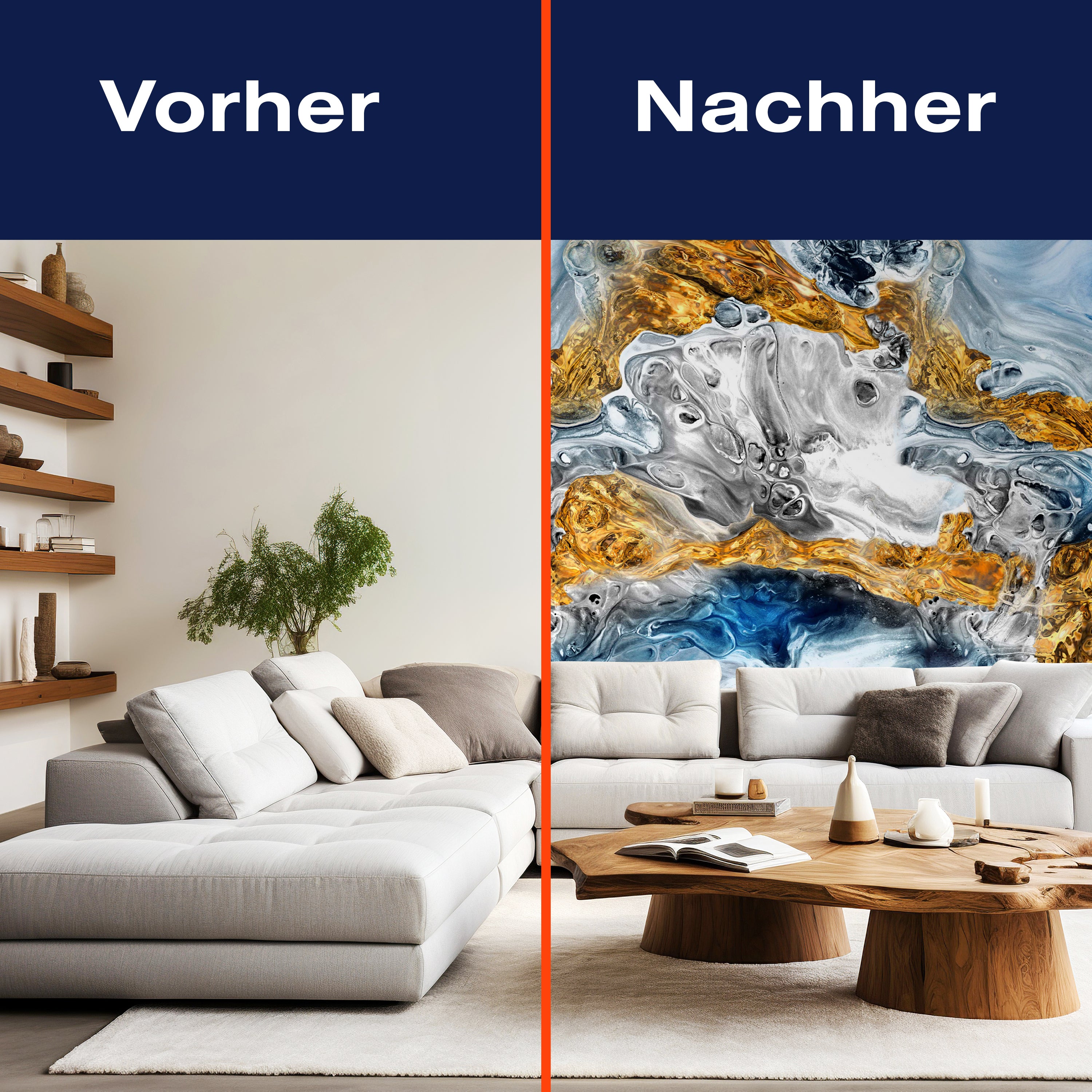 Fototapete Marmor blau gold grau M6214 - Bild 9 Fototapete Marmor blau gold grau M6214 - Bild 9