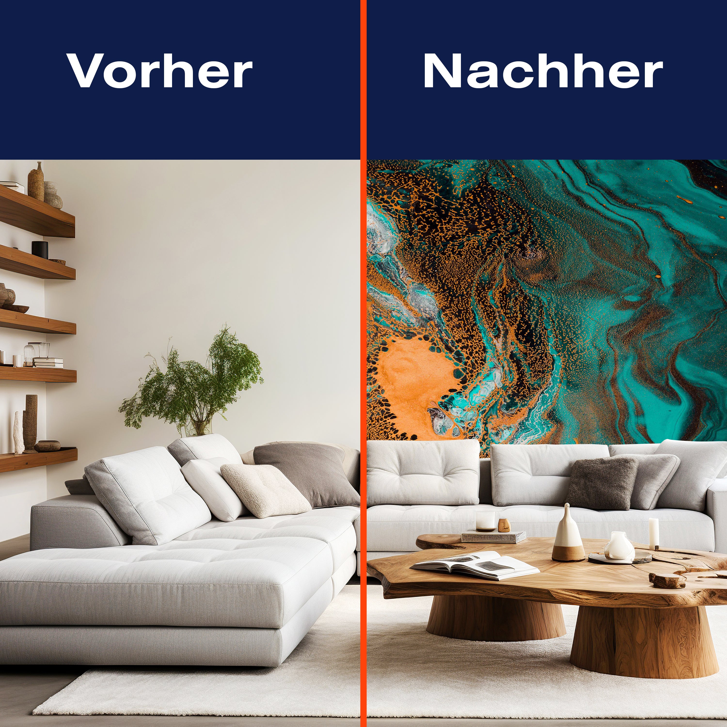 Fototapete Marmor Marmoroptik türkis M6215 - Bild 9 Fototapete Marmor Marmoroptik türkis M6215 - Bild 9