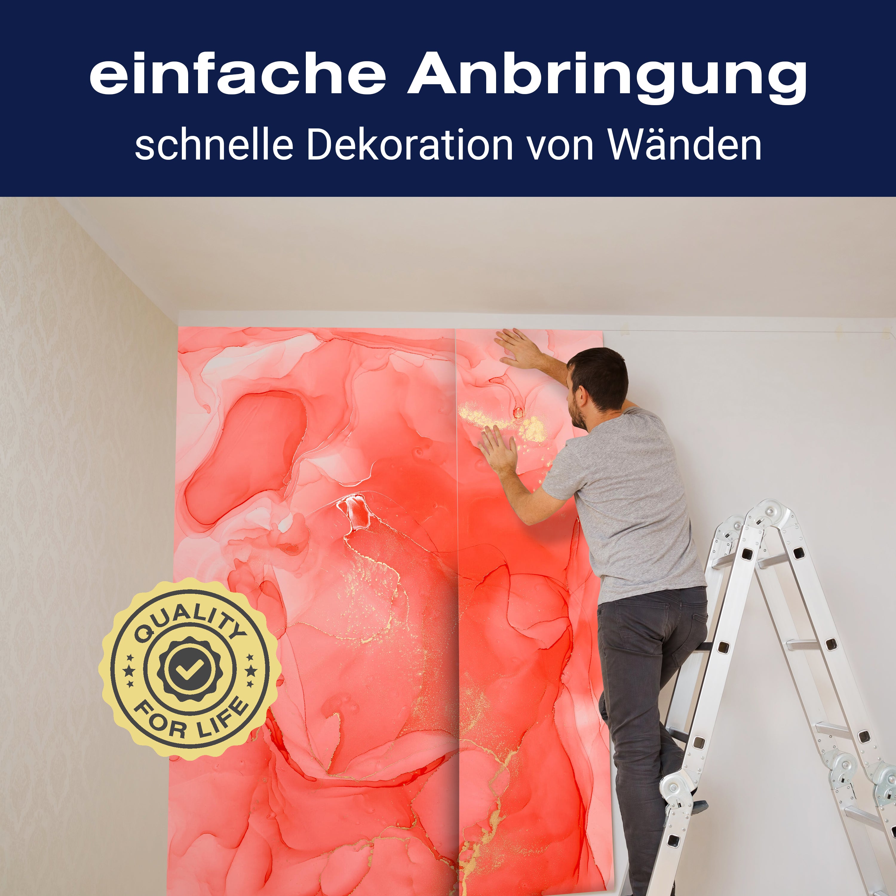 Fototapete Marmor Marmoroptik rot M6221 - Bild 3 Fototapete Marmor Marmoroptik rot M6221 - Bild 3