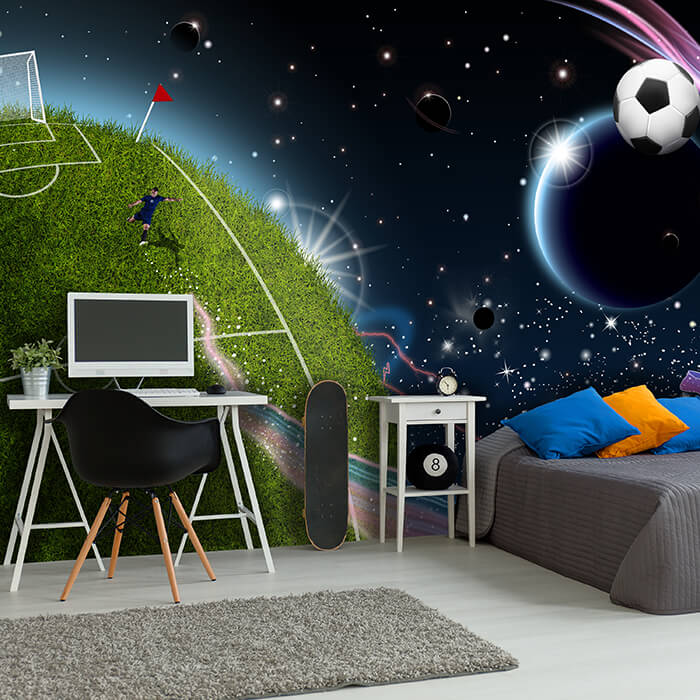 Fototapete Fussball Weltraum Weltall M6232 - Bild 1 Fototapete Fussball Weltraum Weltall M6232 - Bild 1