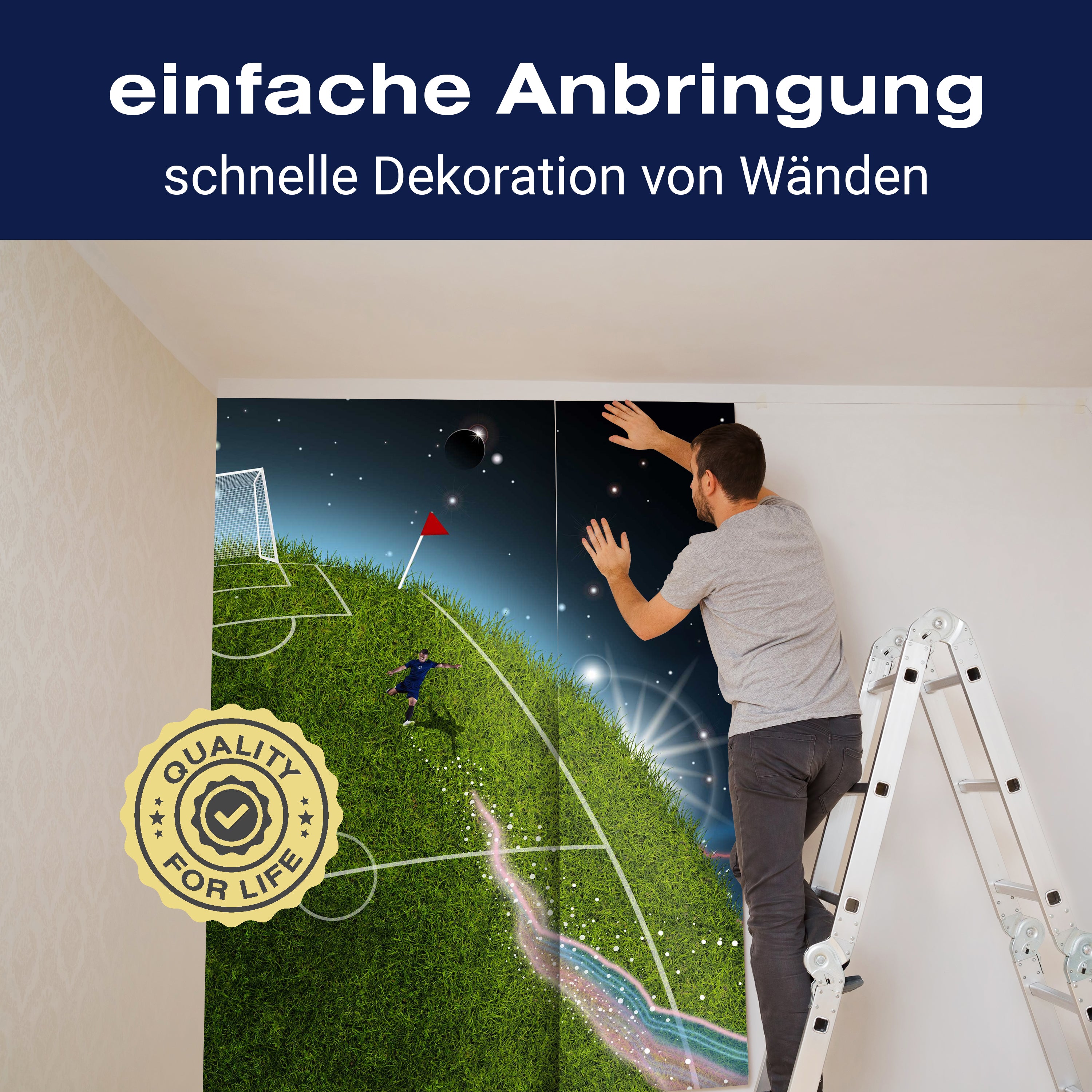 Fototapete Fussball Weltraum Weltall M6232 - Bild 3 Fototapete Fussball Weltraum Weltall M6232 - Bild 3