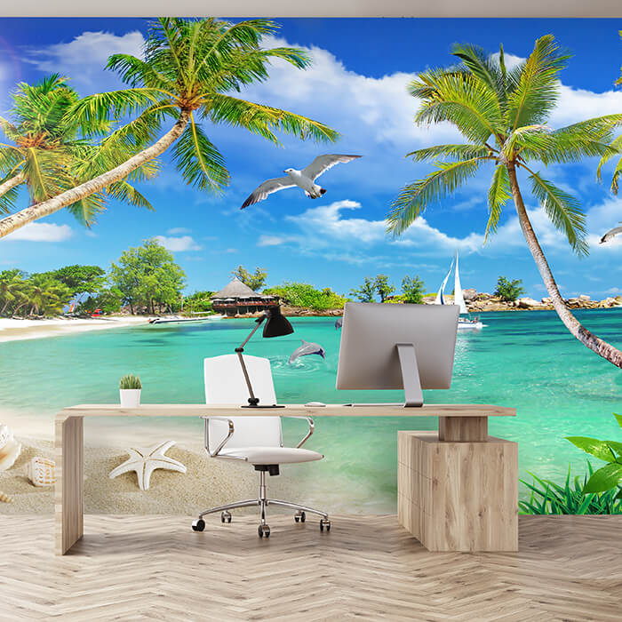Fototapete Strand Meer Palmen M6239 - Bild 1 Fototapete Strand Meer Palmen M6239 - Bild 1