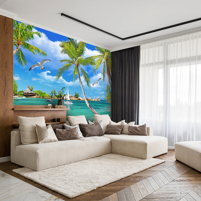 Fototapete Meer Karibik Palmen M6241 - Bild 1 Fototapete Meer Karibik Palmen M6241 - Bild 1