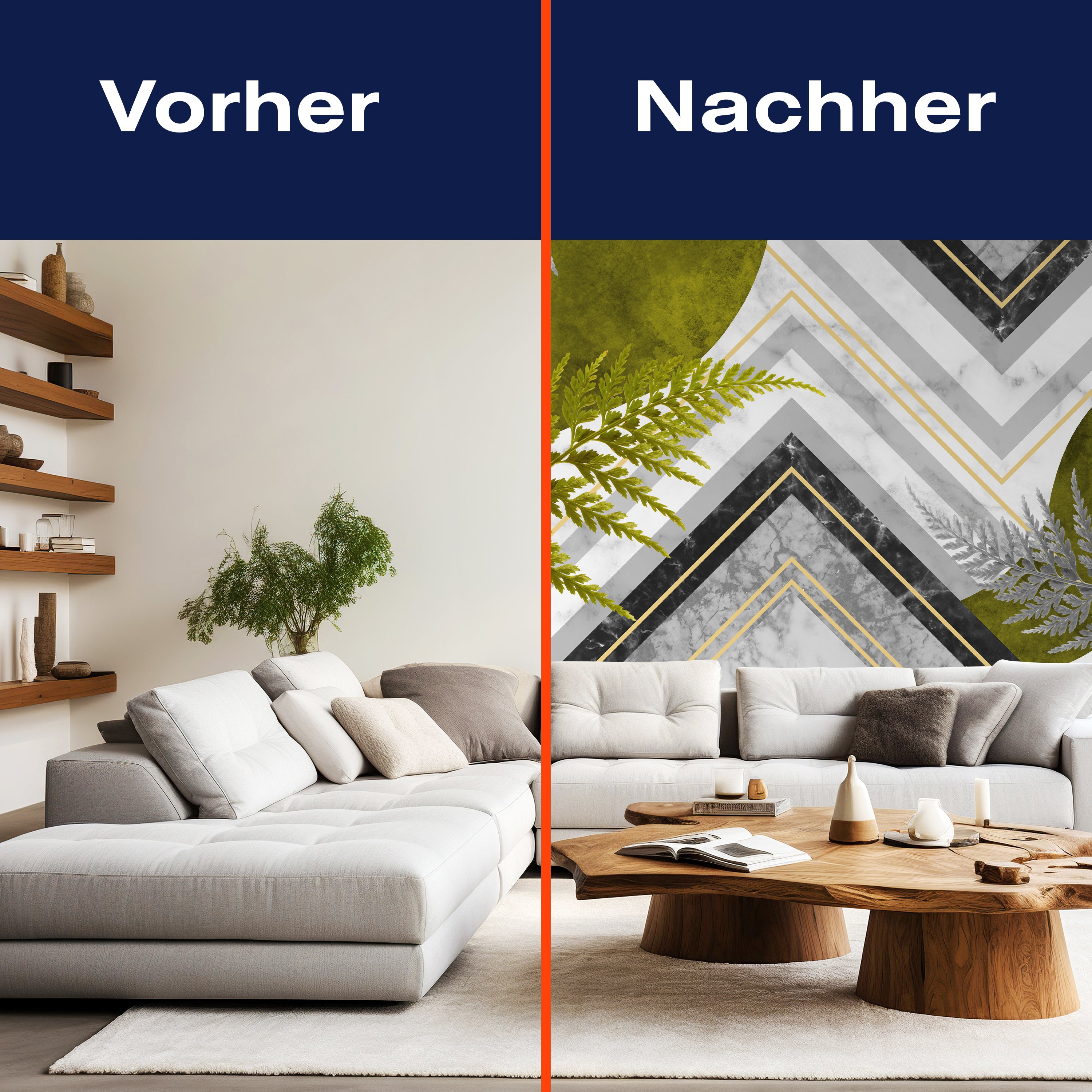 Fototapete Blätter Farn Stein M6275 - Bild 9 Fototapete Blätter Farn Stein M6275 - Bild 9