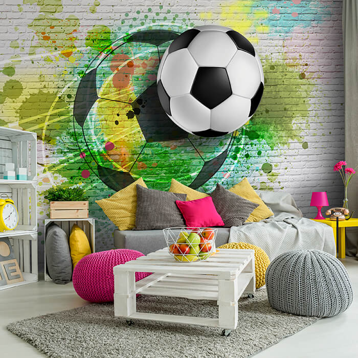 Fototapete Fussball Graffiti bunt M6316 - Bild 1 Fototapete Fussball Graffiti bunt M6316 - Bild 1