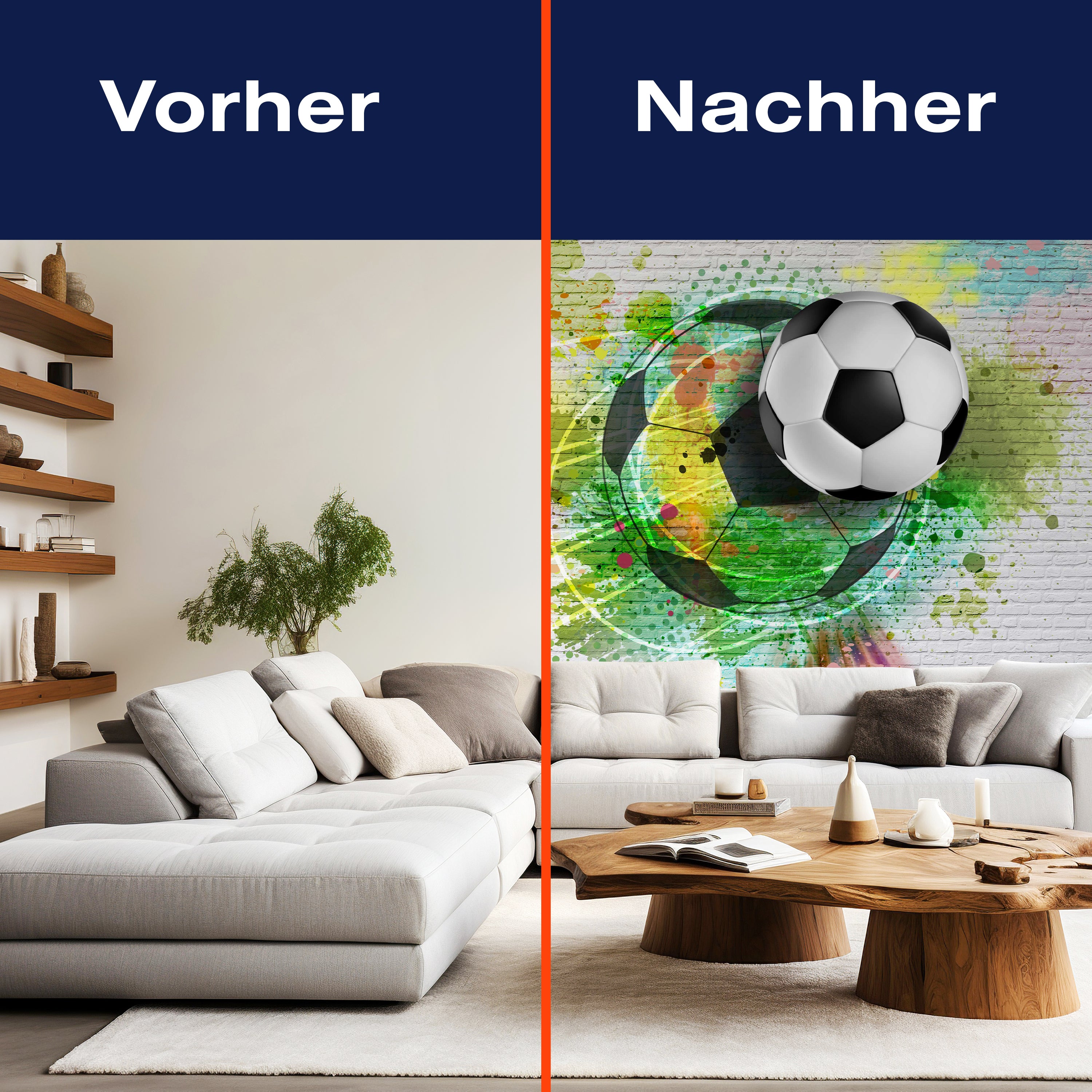 Fototapete Fussball Graffiti bunt M6316 - Bild 9 Fototapete Fussball Graffiti bunt M6316 - Bild 9