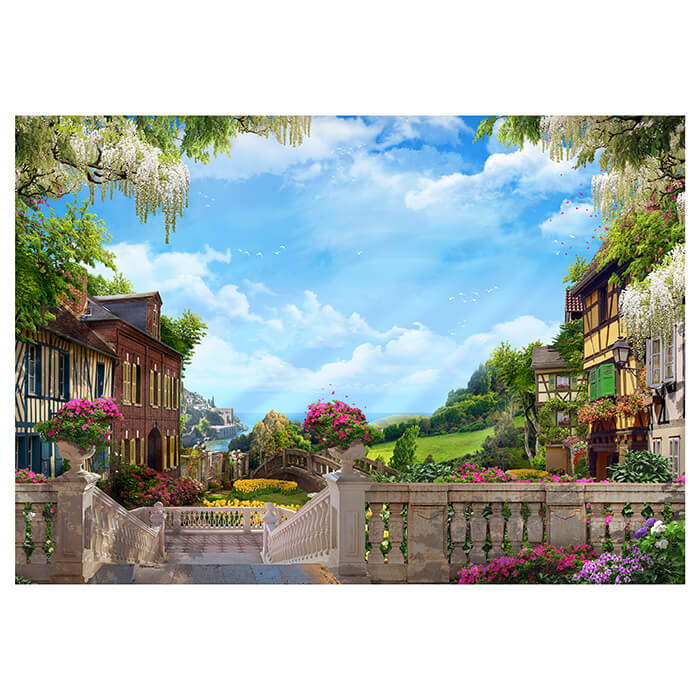 Fototapete Häuser Garten Park M6356 - Bild 2 Fototapete Häuser Garten Park M6356 - Bild 2