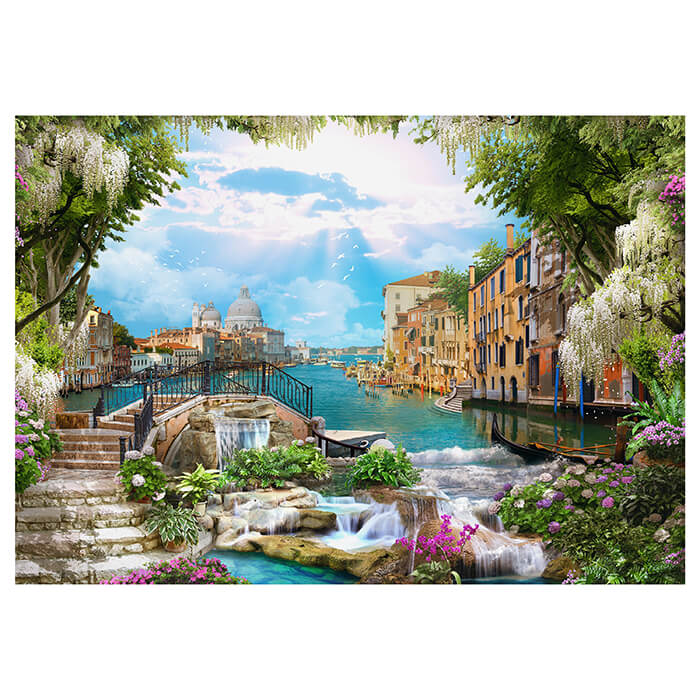 Fototapete Garten Brücke Wasserfall M6357 - Bild 2 Fototapete Garten Brücke Wasserfall M6357 - Bild 2