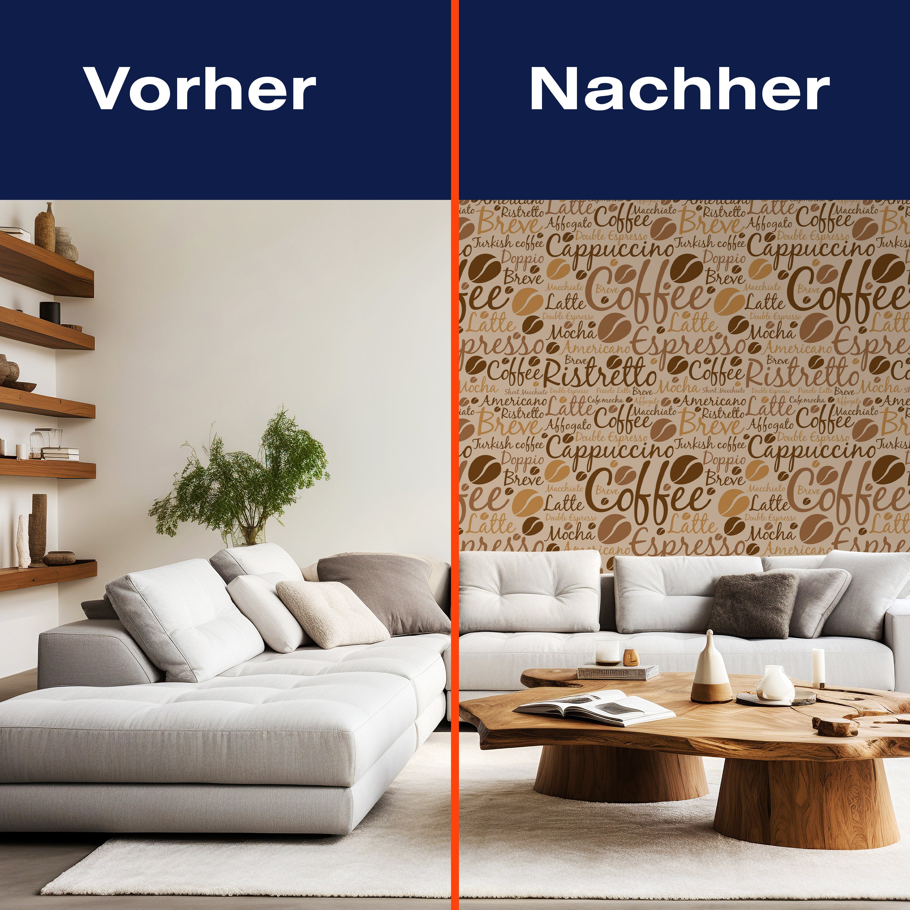 Fototapete Kaffee Muster braun M6386 - Bild 9 Fototapete Kaffee Muster braun M6386 - Bild 9