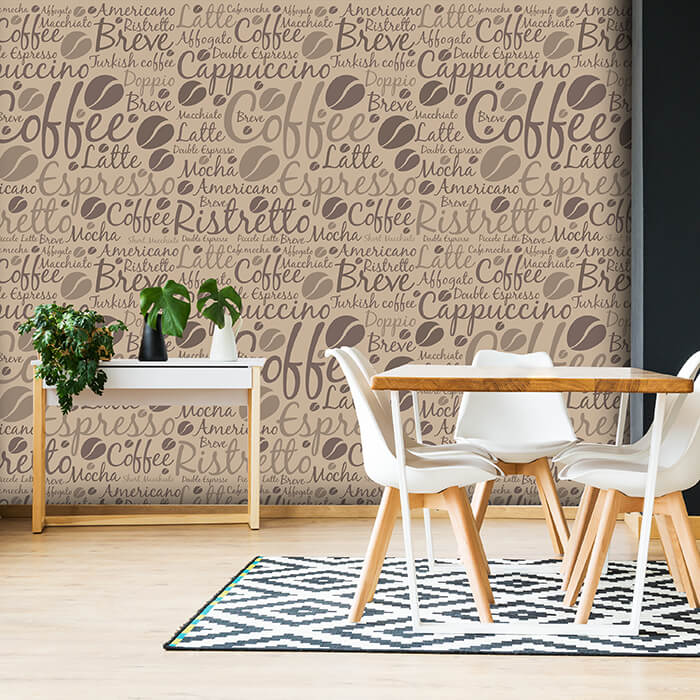 Fototapete Kaffee Muster hellbraun M6388 - Bild 1 Fototapete Kaffee Muster hellbraun M6388 - Bild 1