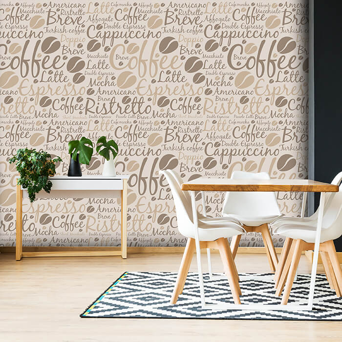 Fototapete Espresso Muster hellbraun M6393 - Bild 1 Fototapete Espresso Muster hellbraun M6393 - Bild 1