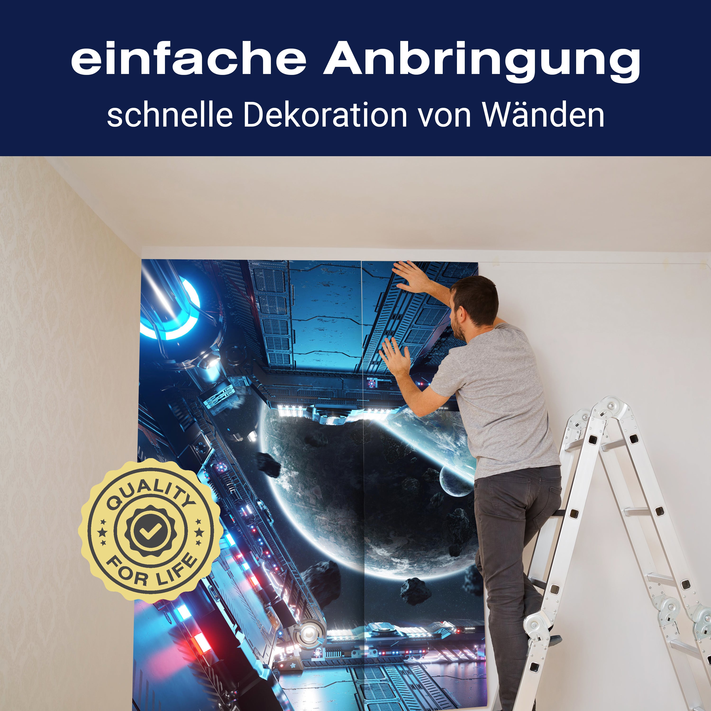 Fototapete Raumschiff Weltraum Planeten Science Fic M6501 - Bild 3 Fototapete Raumschiff Weltraum Planeten Science Fic M6501 - Bild 3